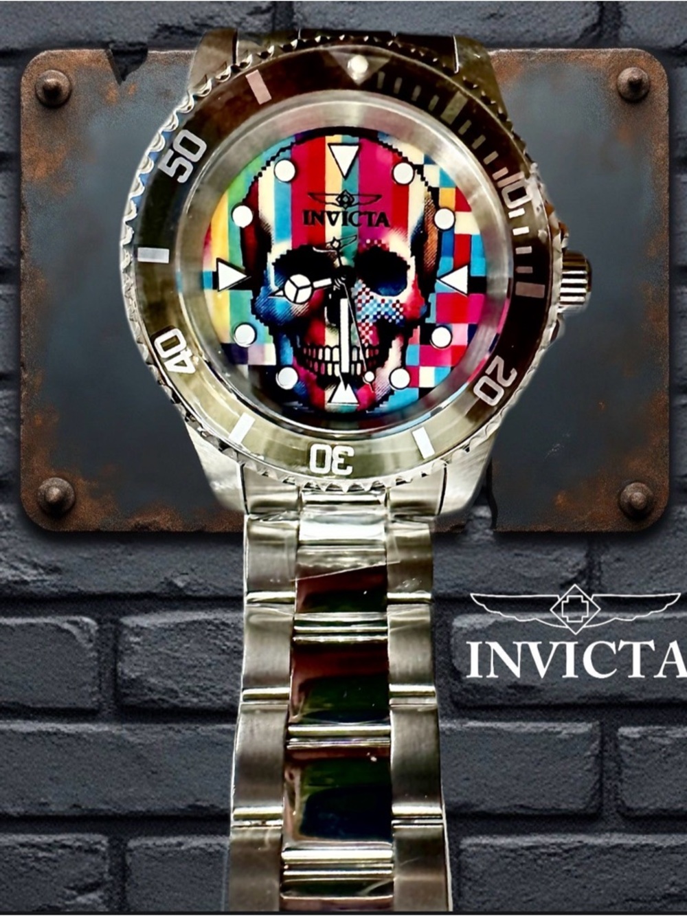Invicta Pop Art Men's Watch - 40mm, Skull Dial
